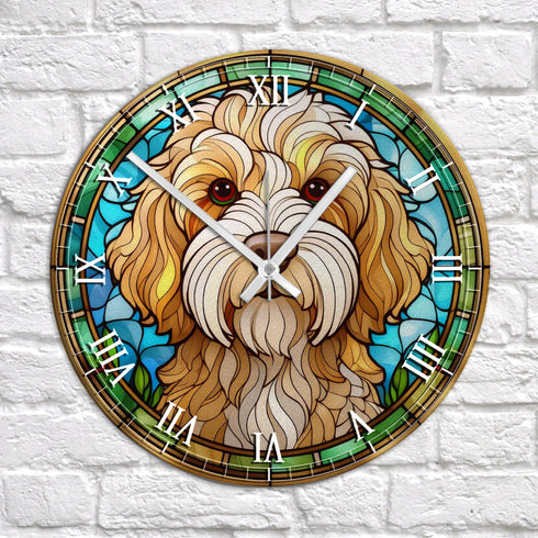 Cockapoo Apricot Suncatcher Effect Clock